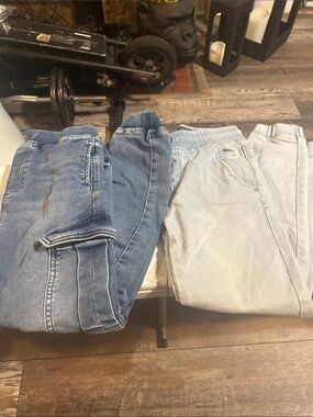 Kids Denim Jogger Jeans - Light & Medium Blue